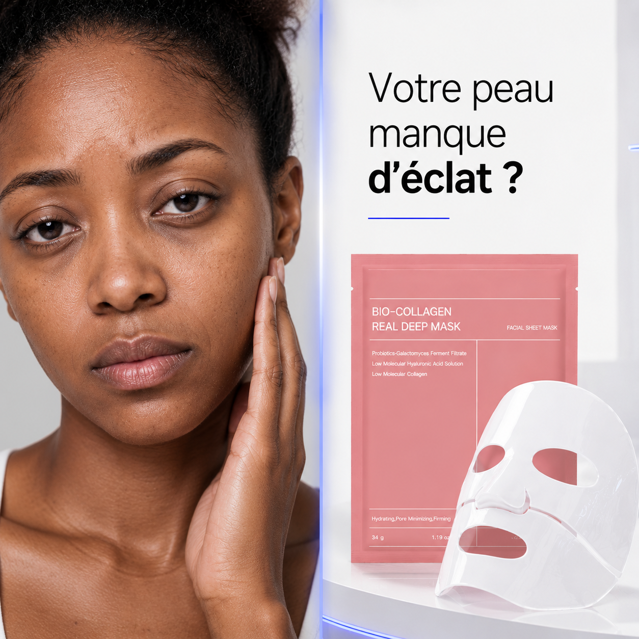 Masque Collagène Glow™ – pour une peau hydratée, lisse et lumineuse