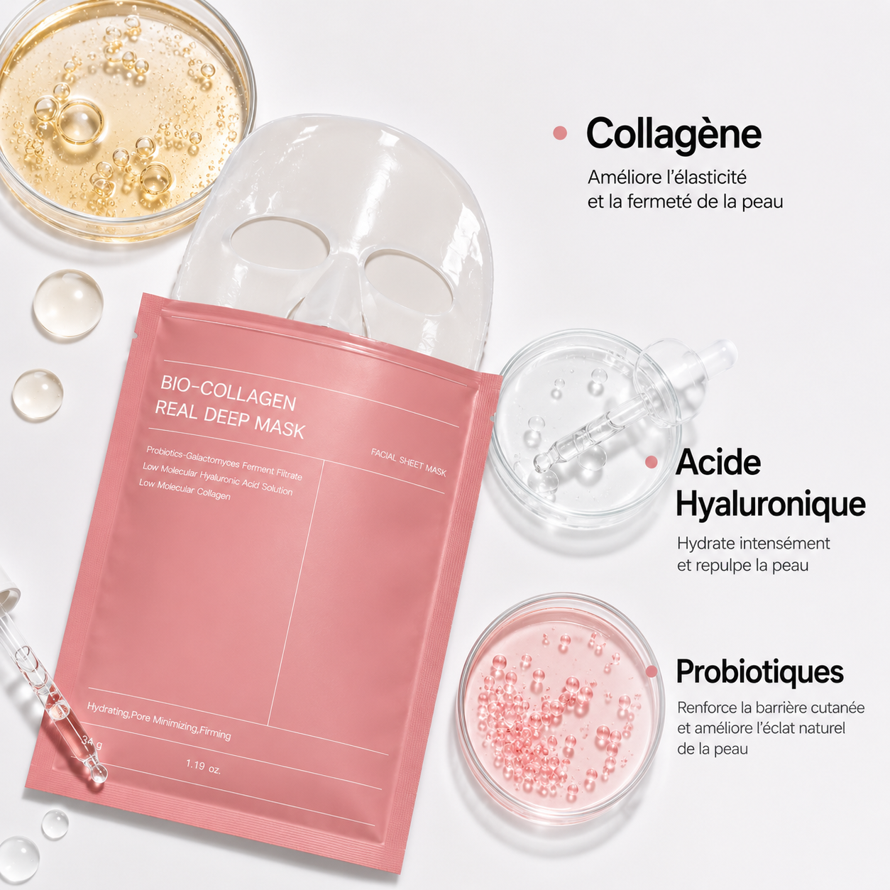 Masque Collagène Glow™ – pour une peau hydratée, lisse et lumineuse