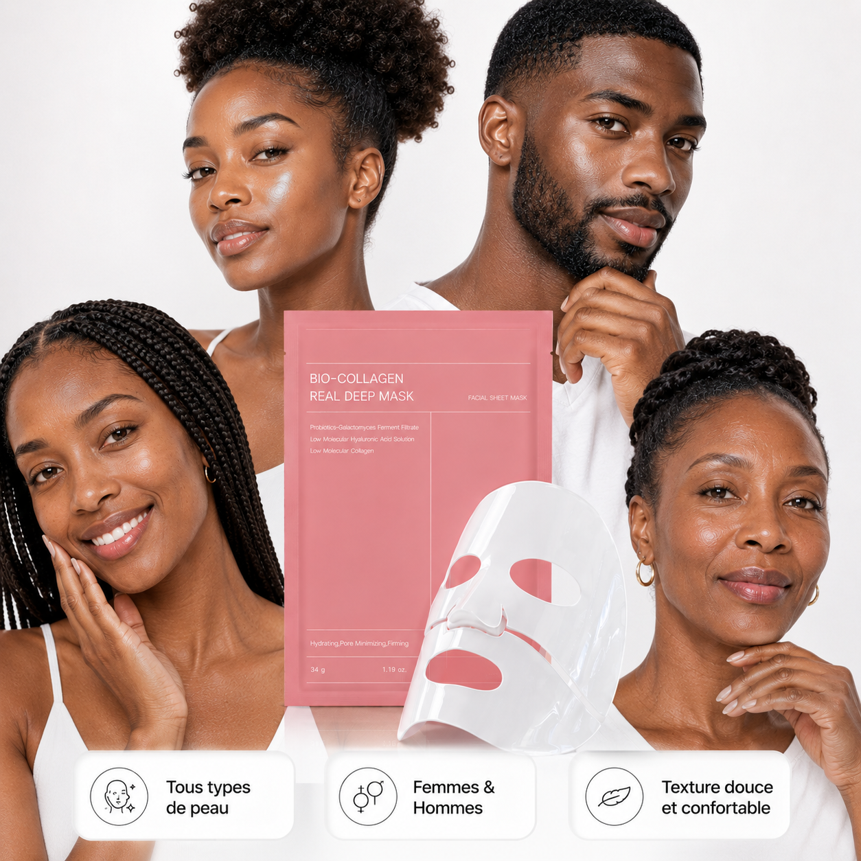 Masque Collagène Glow™ – pour une peau hydratée, lisse et lumineuse